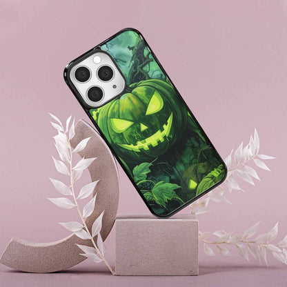 iPhone 15 Pro Max Case — Halloween Glowing Jackolantern, Custom Made Phone Cover