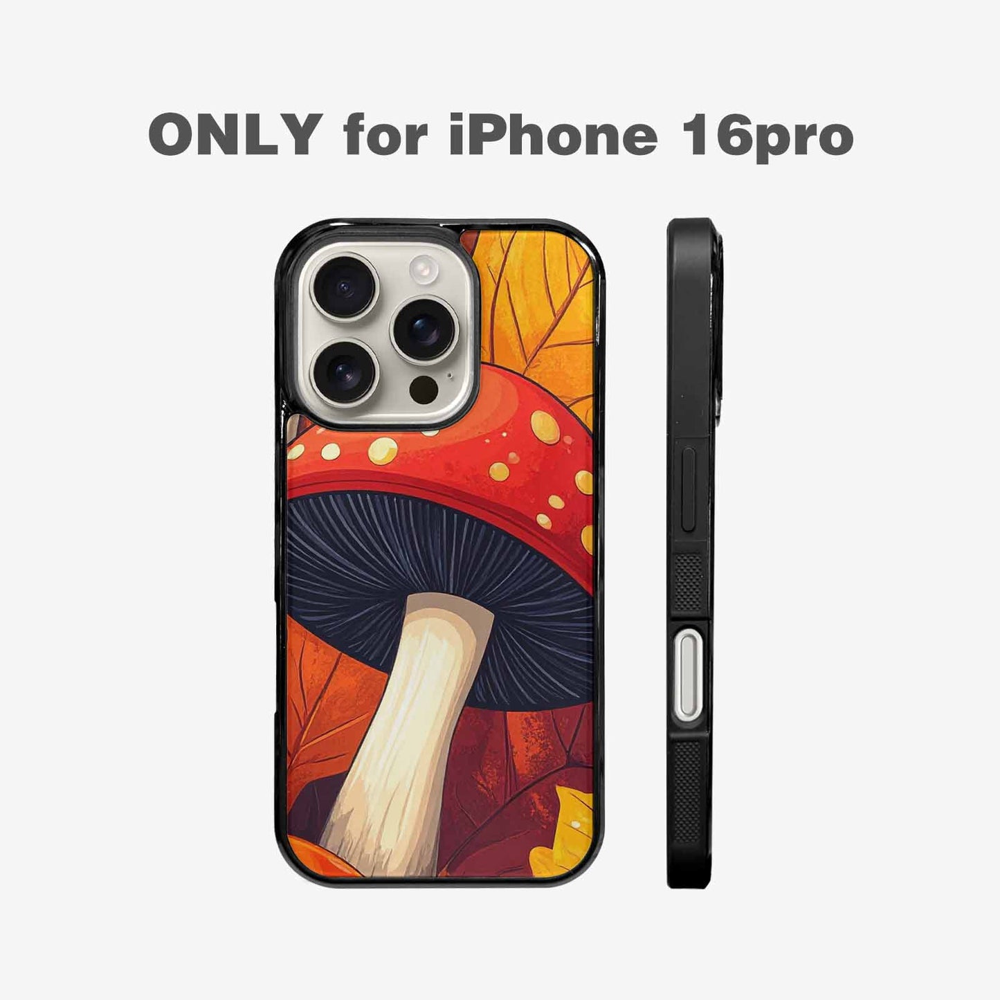 iPhone 16 Pro Case — Bold Autumn Mushroom Bold Autumn Mushroom, Custom Art Phone Cover