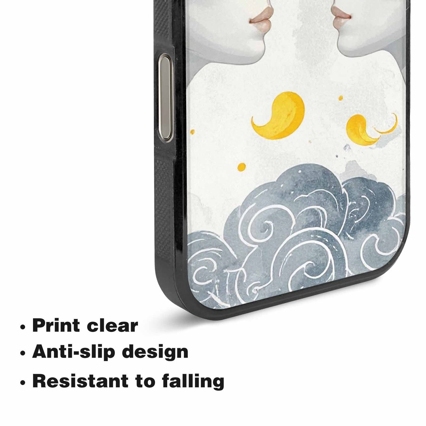 iPhone 16 Pro Max Case — Gemini Twins Zodiac Pattern Seamless Repeat, Custom Printed Phone Case