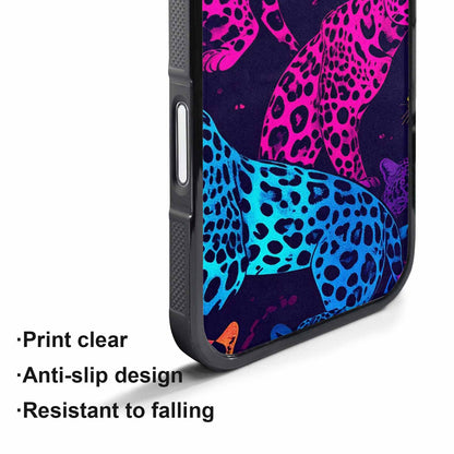 iPhone 17 Air Case — Leopard Print Neon Seamless Pattern Animal, Original Design Phone Case