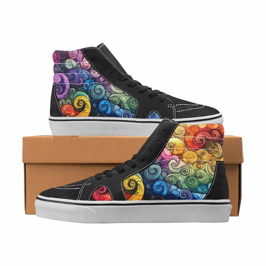WOMEN'S Tie Dye High Top Canvas Original Design Dreamcore Original Art Sneakers