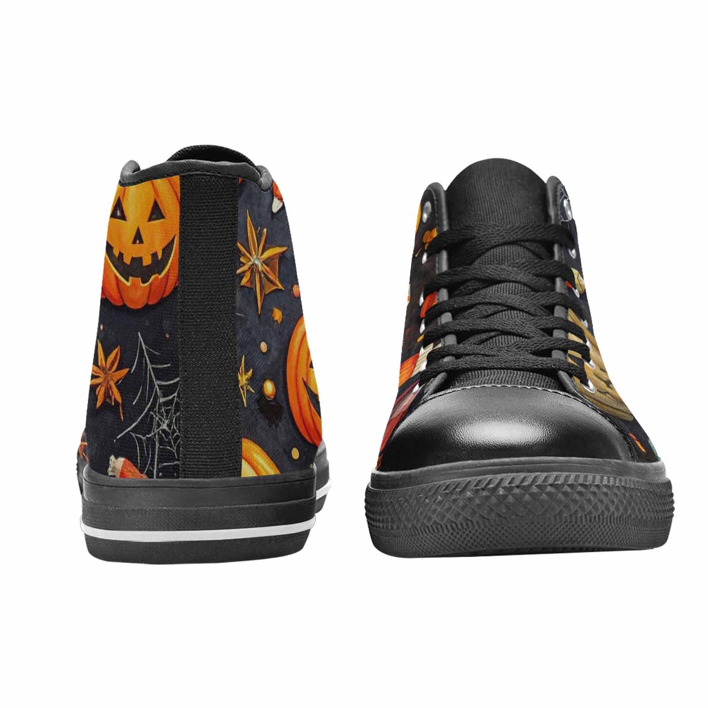 MEN'S Halloween High Top Canvas Neon Fantasy Custom Sneakers