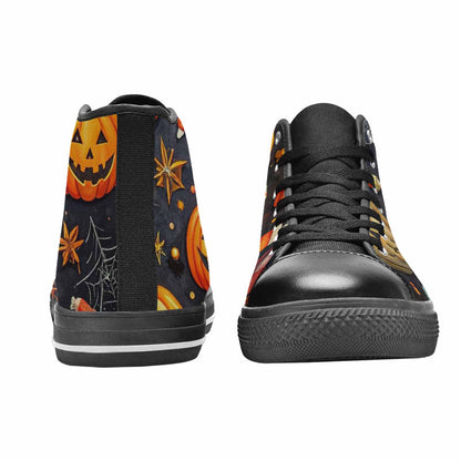 MEN'S Halloween High Top Canvas Neon Fantasy Custom Sneakers