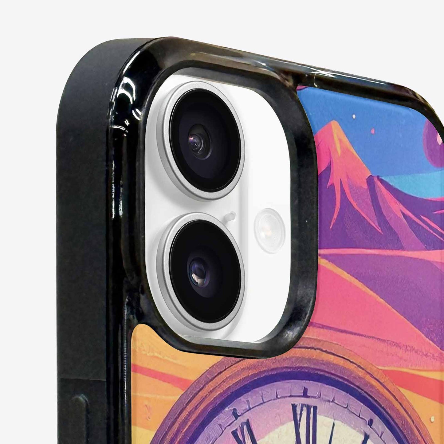 iPhone 16 Plus Case — Salvadore Dali Surrealist Dreamscape Pattern Melting, Customized Protective Case