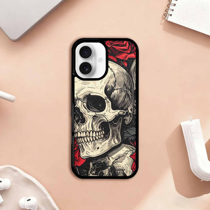 iPhone 17 Case — Seamless Tileable Pattern Of Gothic Skulls, Custom Designed Case Cover