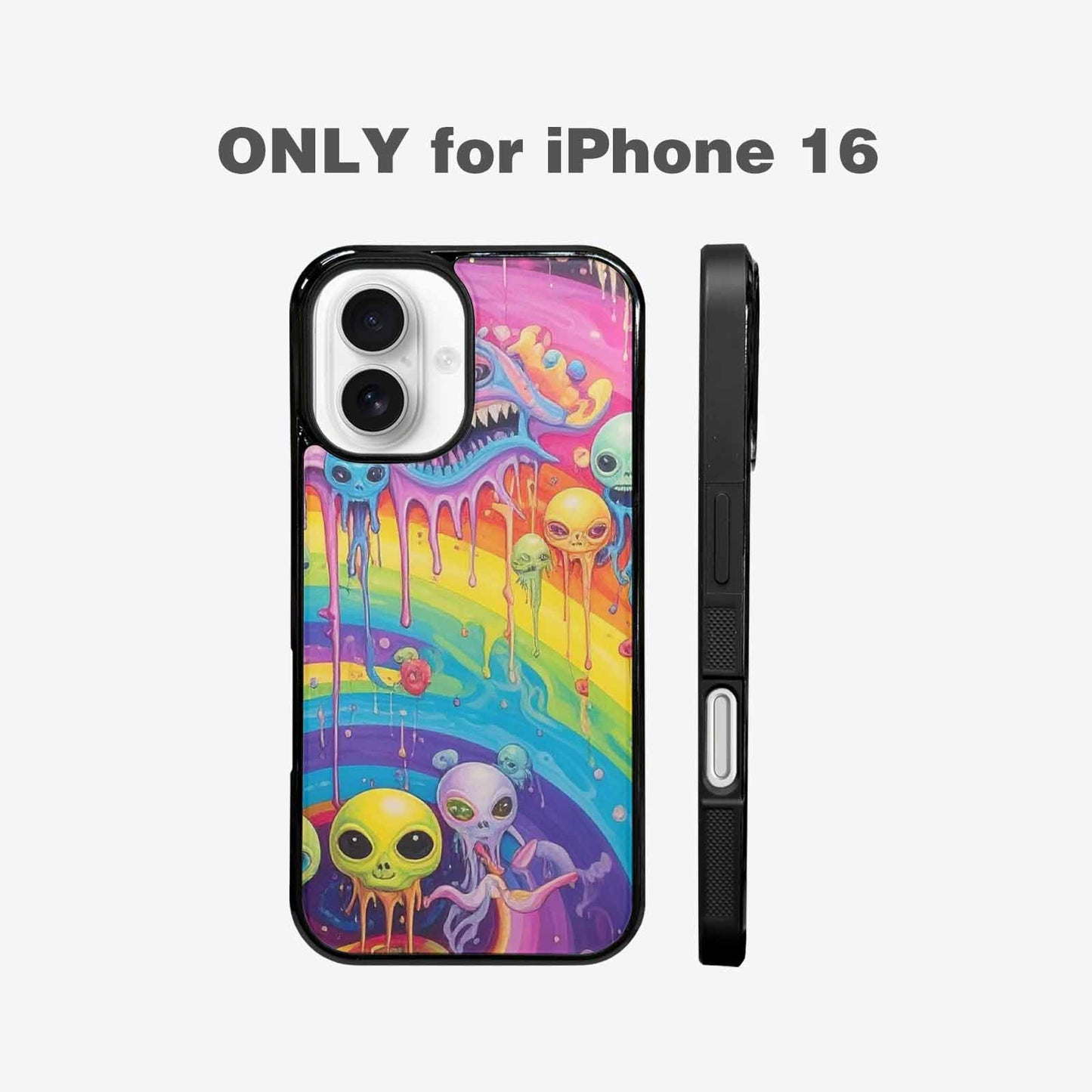 iPhone 16 Case — Aliens Tie Dyemelting Aliens P, Custom Art Phone Cover