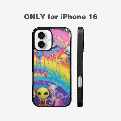 iPhone 16 Case — Aliens Tie Dyemelting Aliens P, Custom Art Phone Cover