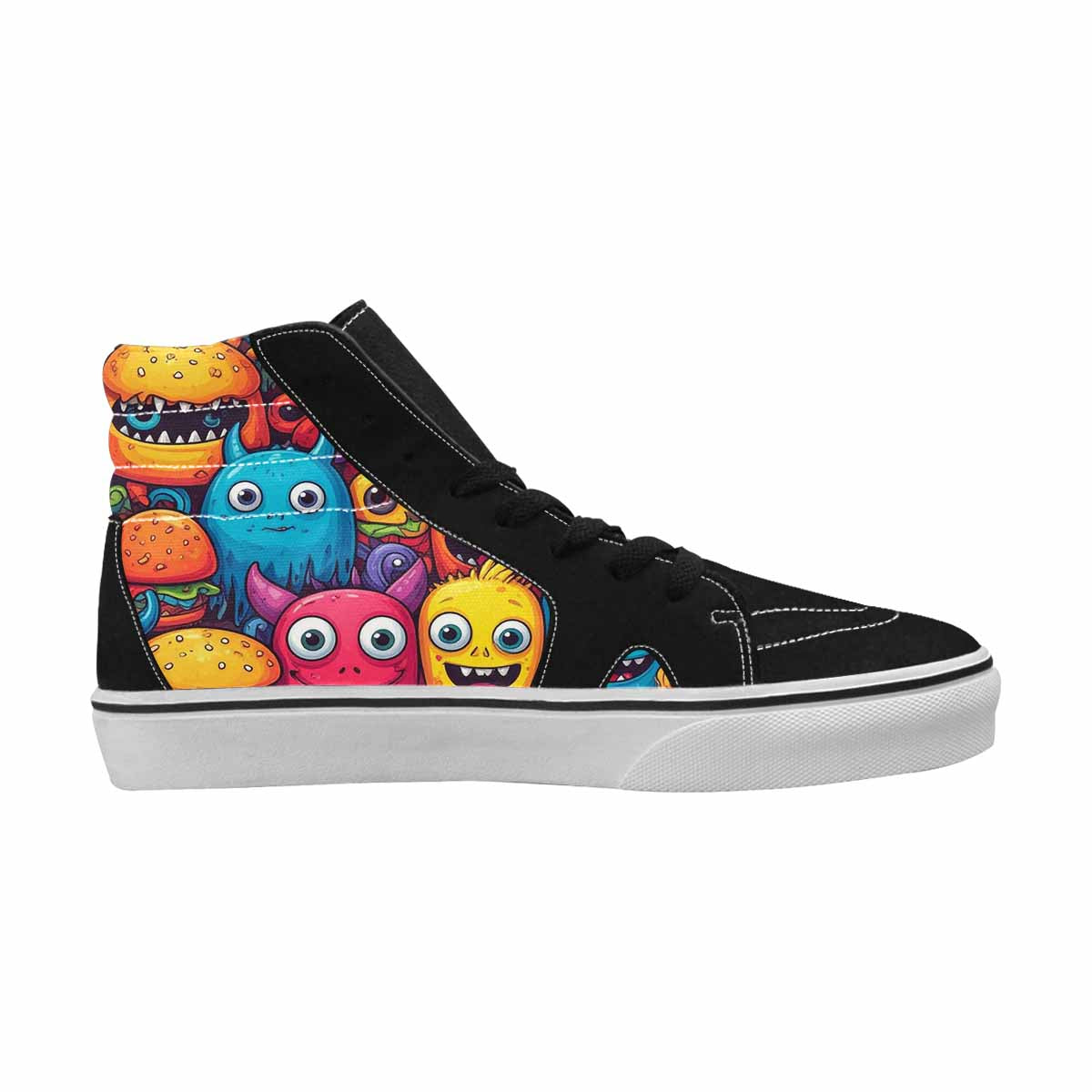 MEN'S Cartoon Monster Character High Top Canvas Vibrant Chaos Custom Shoes