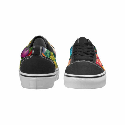 WOMEN'S Mushrooms  Botanical Mushrooms Lace-Up Canvas Melting Art Custom Sneakers