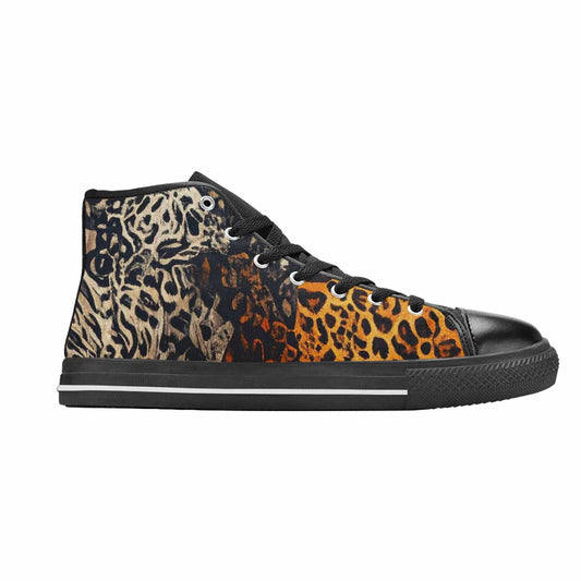 MEN'S Animal Print High Top Canvas Vibrant Chaos Shoes