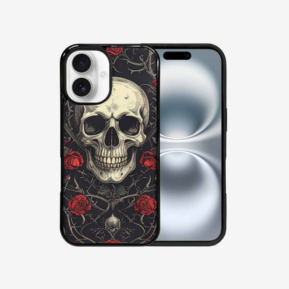 iPhone 16 Case — Gothic Skulls Roses Custom, Custom Made Phone Cover