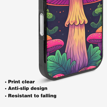 iPhone 16 Case — Psychedelic Mushroom Cartoon Pattern, Personalized Phone Case