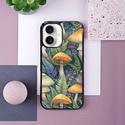 iPhone 16 Case — Mushrooms Botanicalmushrooms P, Custom Art Phone Cover