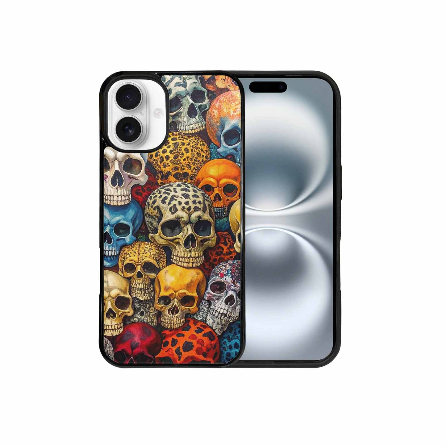 iPhone 16 Plus Case — Skulls Animal Printskulls Patt Ddn, Unique Phone Case Design
