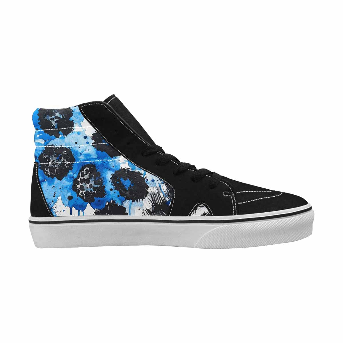 MEN'S Animal Print High Top Canvas Vibrant Chaos Custom Sneakers