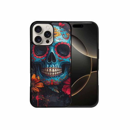 iPhone 16 Pro Max Case — Graffiti Skull Art Seamless Pattern Vibrant, Custom Designed Case Cover