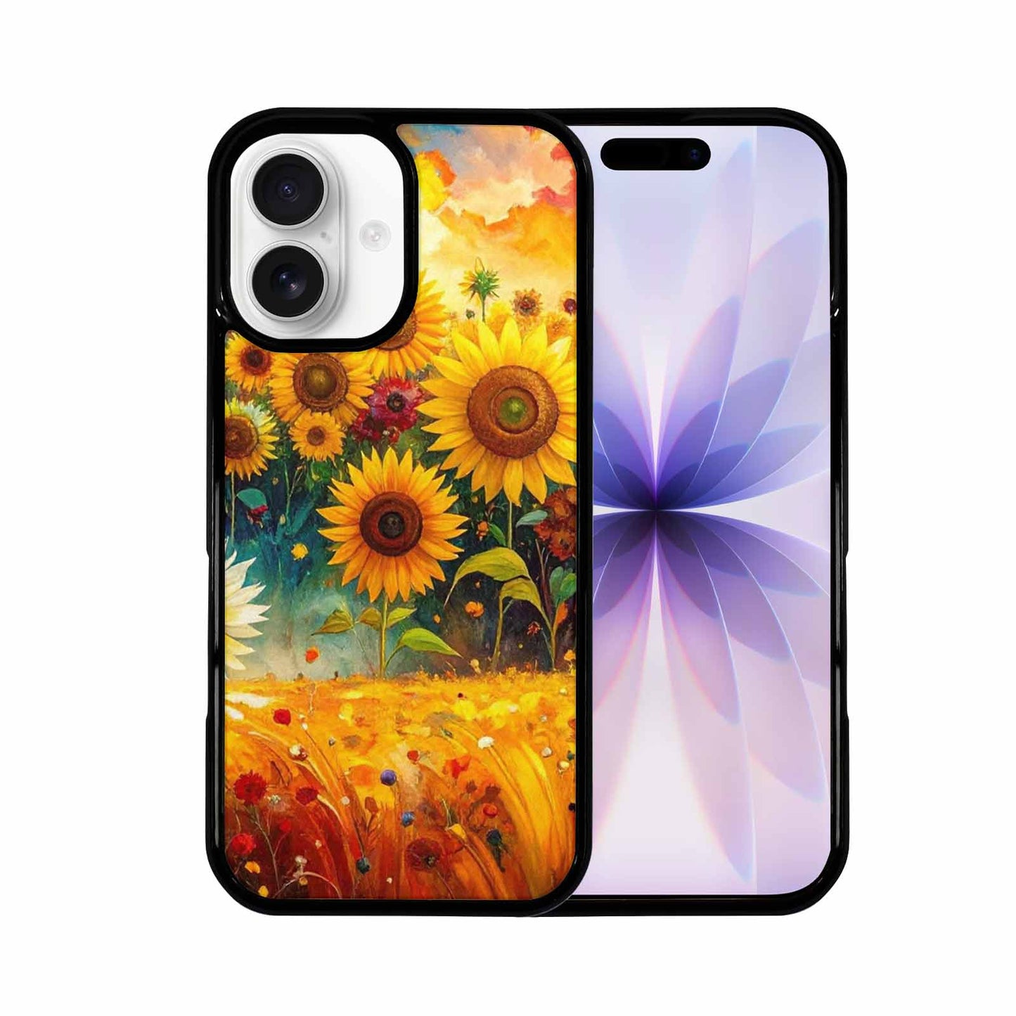 iPhone 17 Case — Impressionist Sunflower Brushstroke Pattern Floral, Unique Phone Case Design