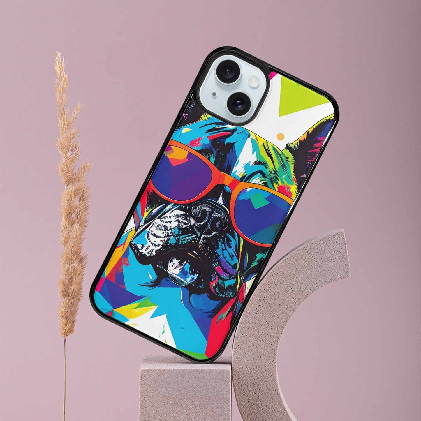 iPhone 15 Plus Case — French Bulldog Pop Art Pattern Personalized, Unique Phone Case Design