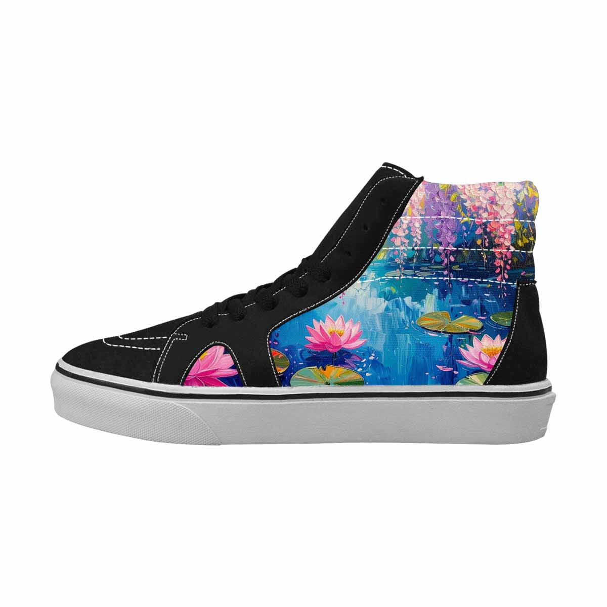 MEN'S Full Color Vibrant Monet High Top Canvas Vibrant Chaos Sneakers
