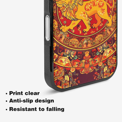 iPhone 16 Plus Case — Mandala Lions Art Seamless Pattern Vibrant, Custom Print Case Cover