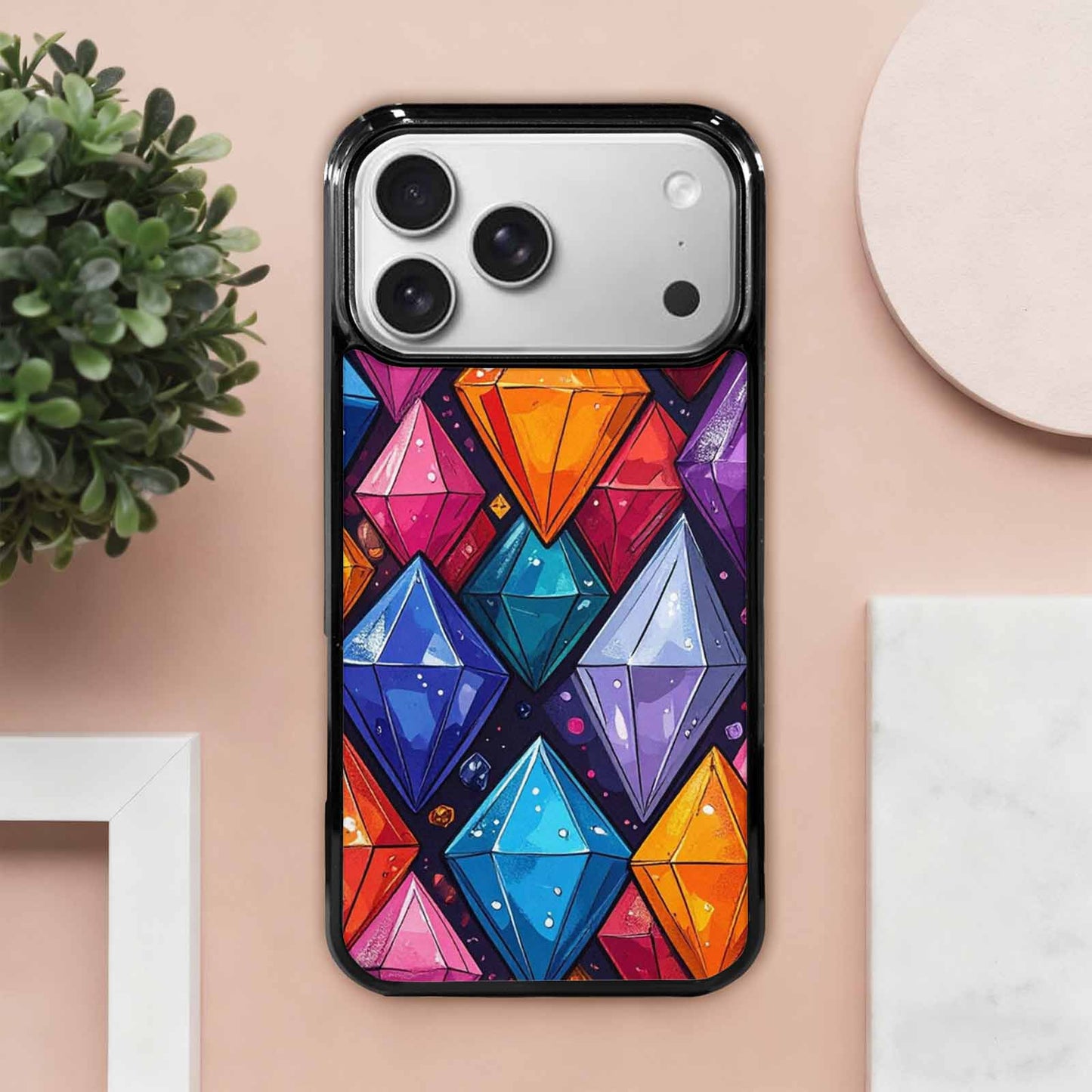 iPhone 17 Pro Max Case — Vintage Summer Diamond Retro Vintage, Custom Print Case Cover
