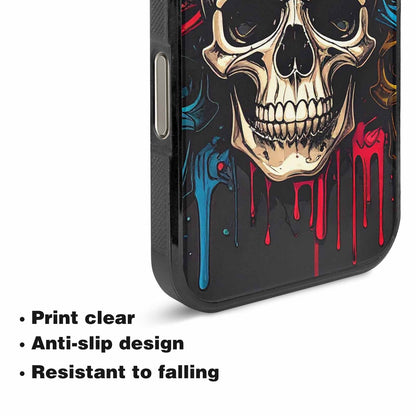 iPhone 16 Pro Case — Dripping Skulls Collage, Original Design Phone Case