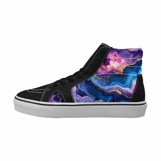 WOMEN'S Marble Galaxy High Top Canvas Wallpaper Art Custom Shoes
