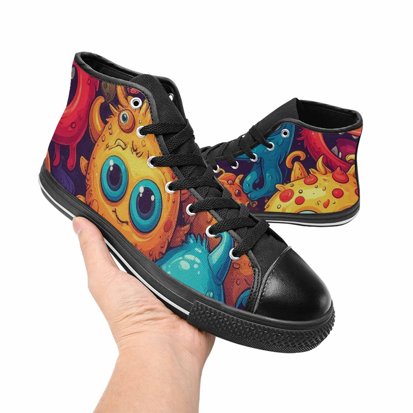MEN'S Cartoon Monster Character High Top Canvas Y2K Sneakers
