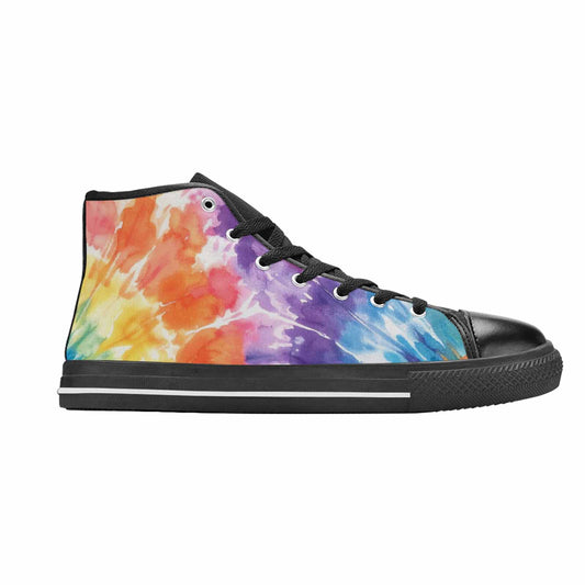 MEN'S Tie Dye Swirl High Top Canvas Dreamcore Custom Sneakers