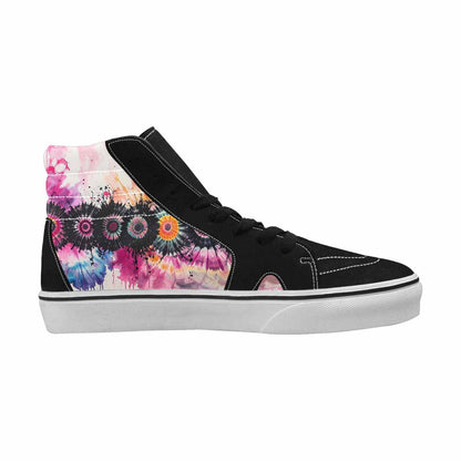 MEN'S Tie High Top Canvas Vibrant Chaos Custom Sneakers