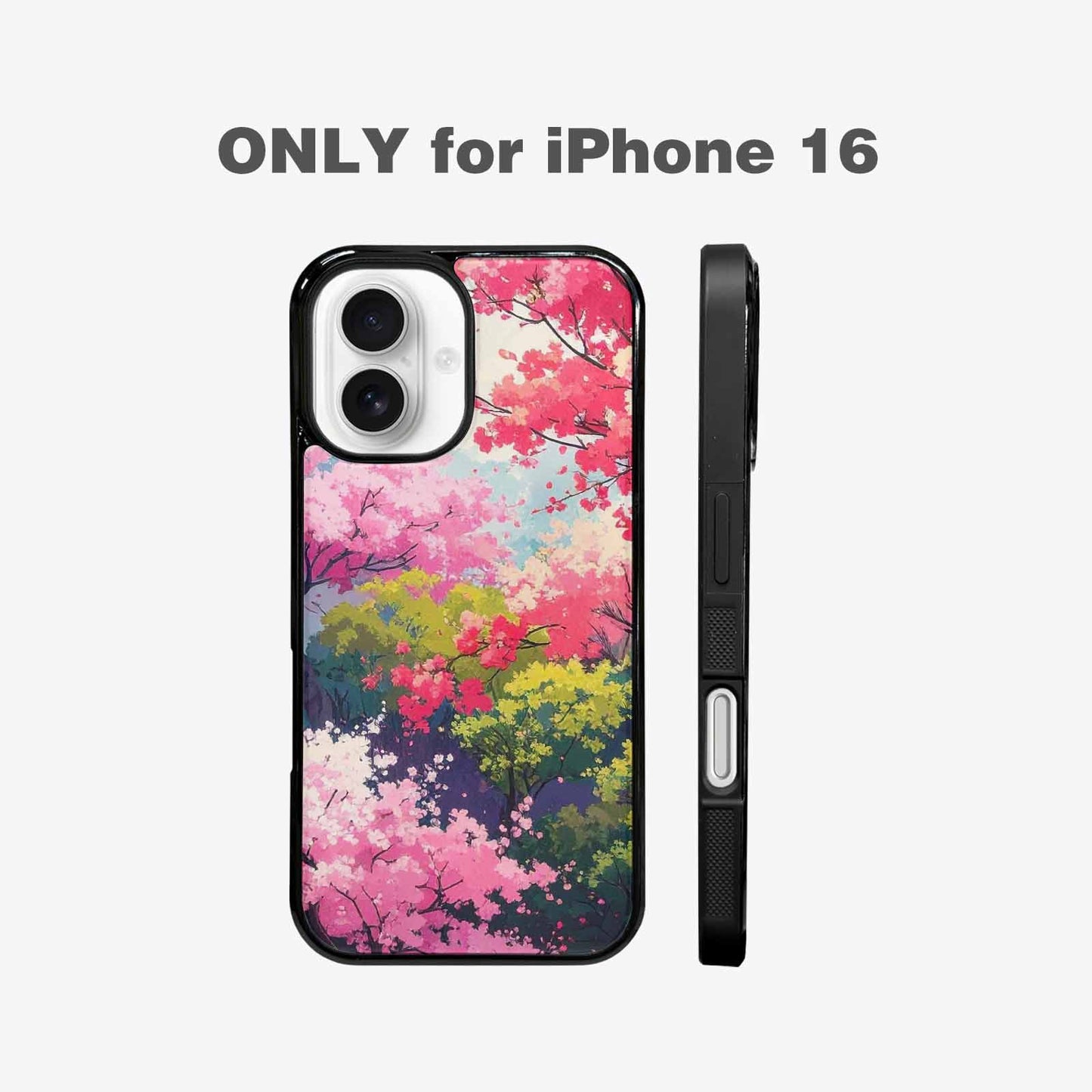 iPhone 16 Case — Cherry Blossom Branch Cherry Blo, Custom Print Case Cover