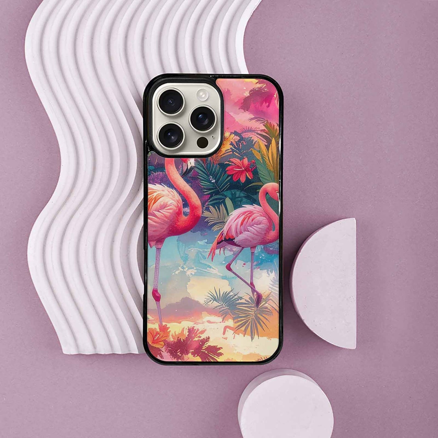 iPhone 16 Pro Max Case — Flamingo Tropical Flamingo Tropical Pattern Hundreds, Custom Phone Case
