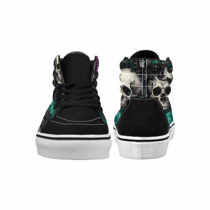 MEN'S Skulls Roses Gothic Filigree High Top Canvas Vivid Shoes