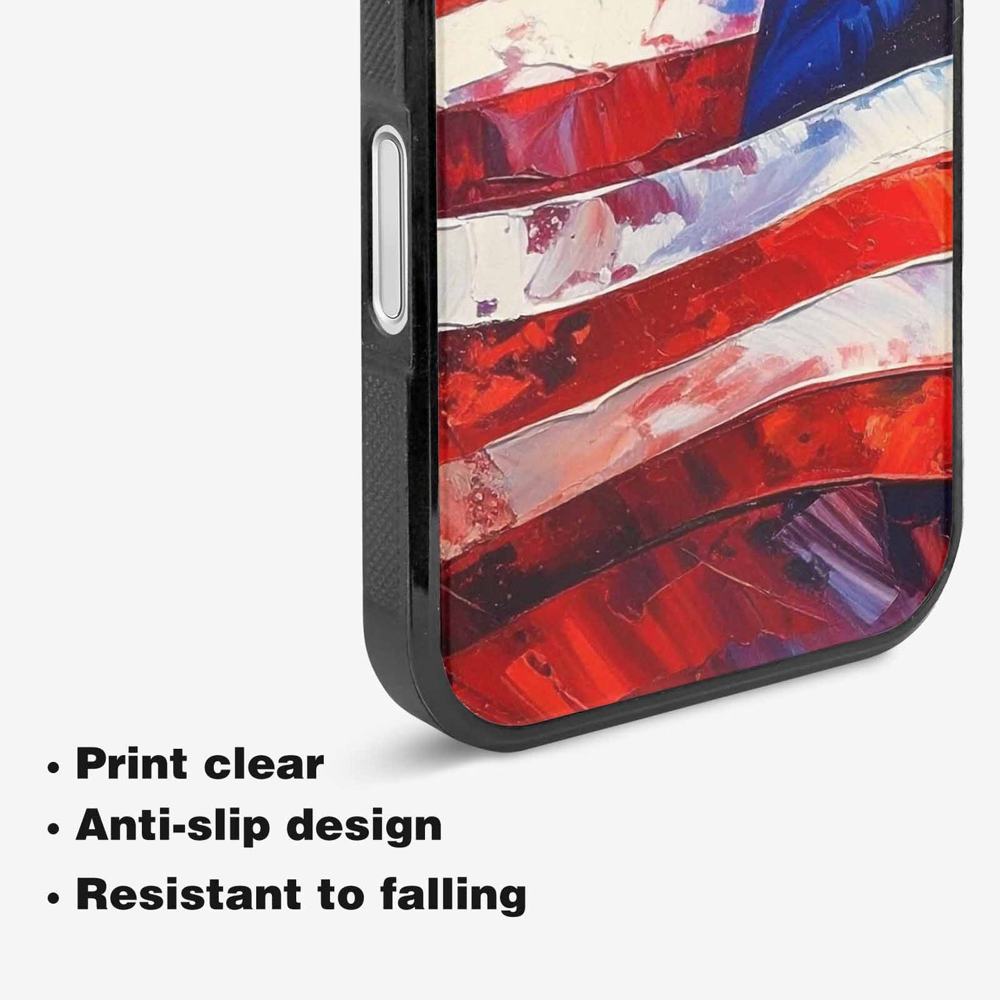 iPhone 16 Case — Usa Flag Stars And Stripes Art, Custom Printed Phone Case