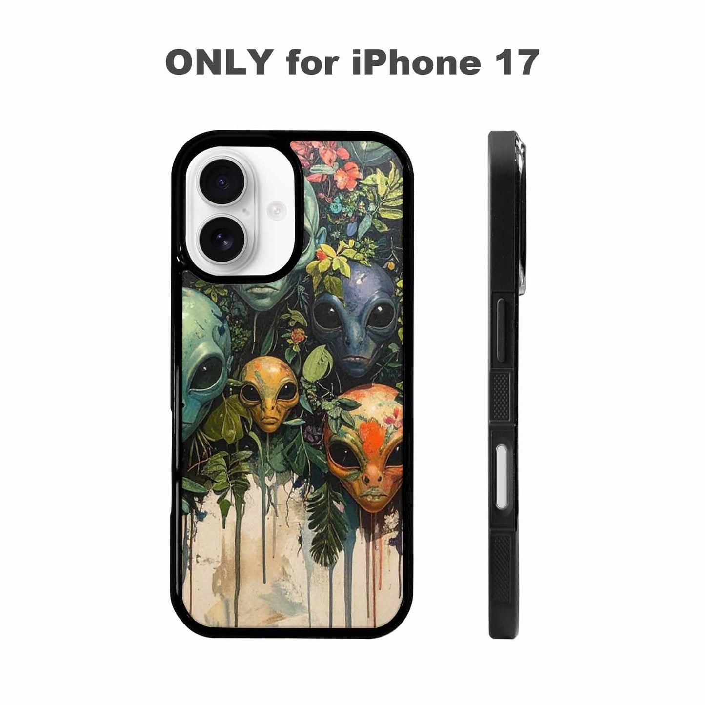 iPhone 17 Case — Aliens Pattern Hundreds Of Alien Scifi, Custom Printed Phone Case