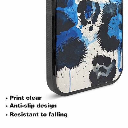 iPhone 15 Plus Case — Animal Print Black Blue Ink Animal, Customized Protective Case