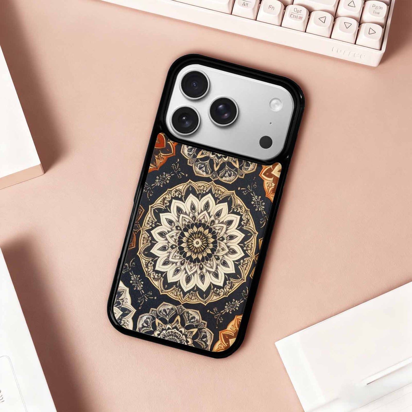iPhone 17 Pro Case — Small Mandala Pattern Randomly Varying Floral, Custom Phone Case