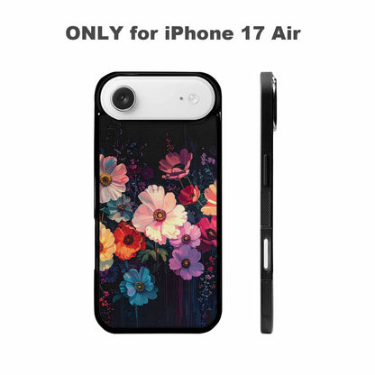 iPhone 17 Air Case — Shadowy Glitch Floral Pattern Hundreds Floral, Custom Printed Phone Case