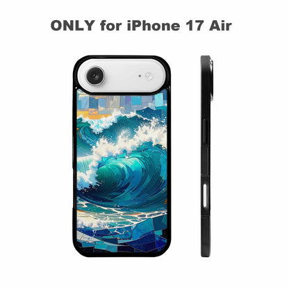 iPhone 17 Air Case — Wave Crest Splash Wave Crest Watercolor, Customized Protective Case