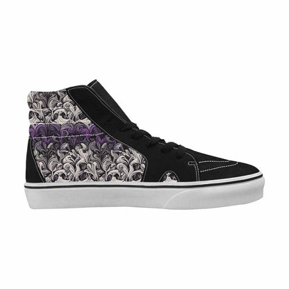 WOMEN'S Asexual Flag Color High Top Canvas Y2K Custom Sneakers