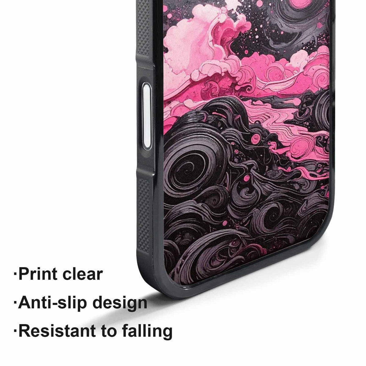 iPhone 17 Air Case — Van Gogh Swirl Black Pink Original, Custom Designed Case Cover