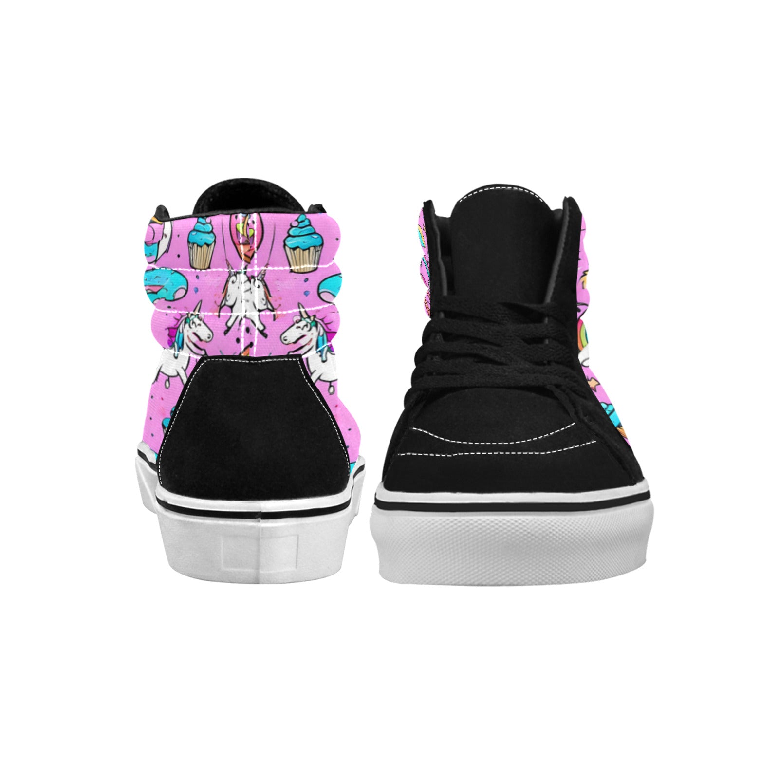 MEN'S Abstract Unicorn Art High Top Skateboarding Wallpaper Art Custom Shoes