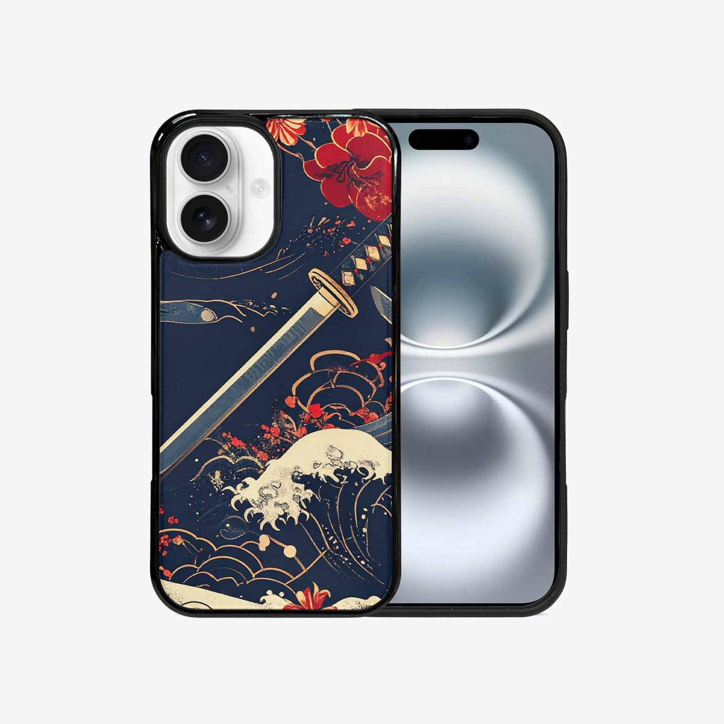 iPhone 16 Case — Samurai Art Repeat Pattern, Unique Phone Case Design