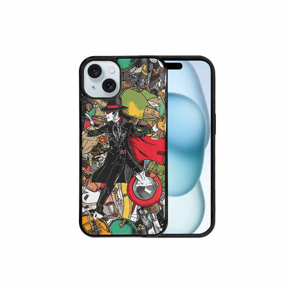 iPhone 15 Plus Case — Noir Spy Silhouette Pen Ink Noir, Custom Designed Case Cover