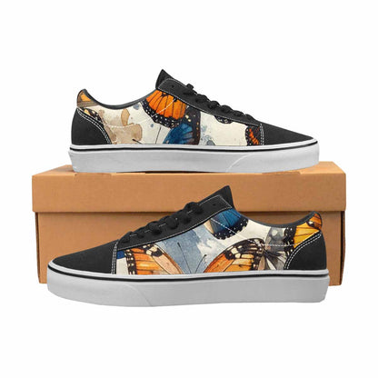 WOMEN'S Butterfly Wing Canvas Lace-Up Neon Fantasy Custom Sneakers