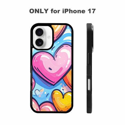 iPhone 17 Case — Pastel Summer Heart Original Art, Custom Phone Case