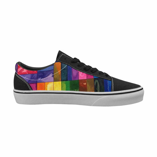 MEN'S Transgender Flag Color Canvas Lace-Up Vibrant Chaos Sneakers