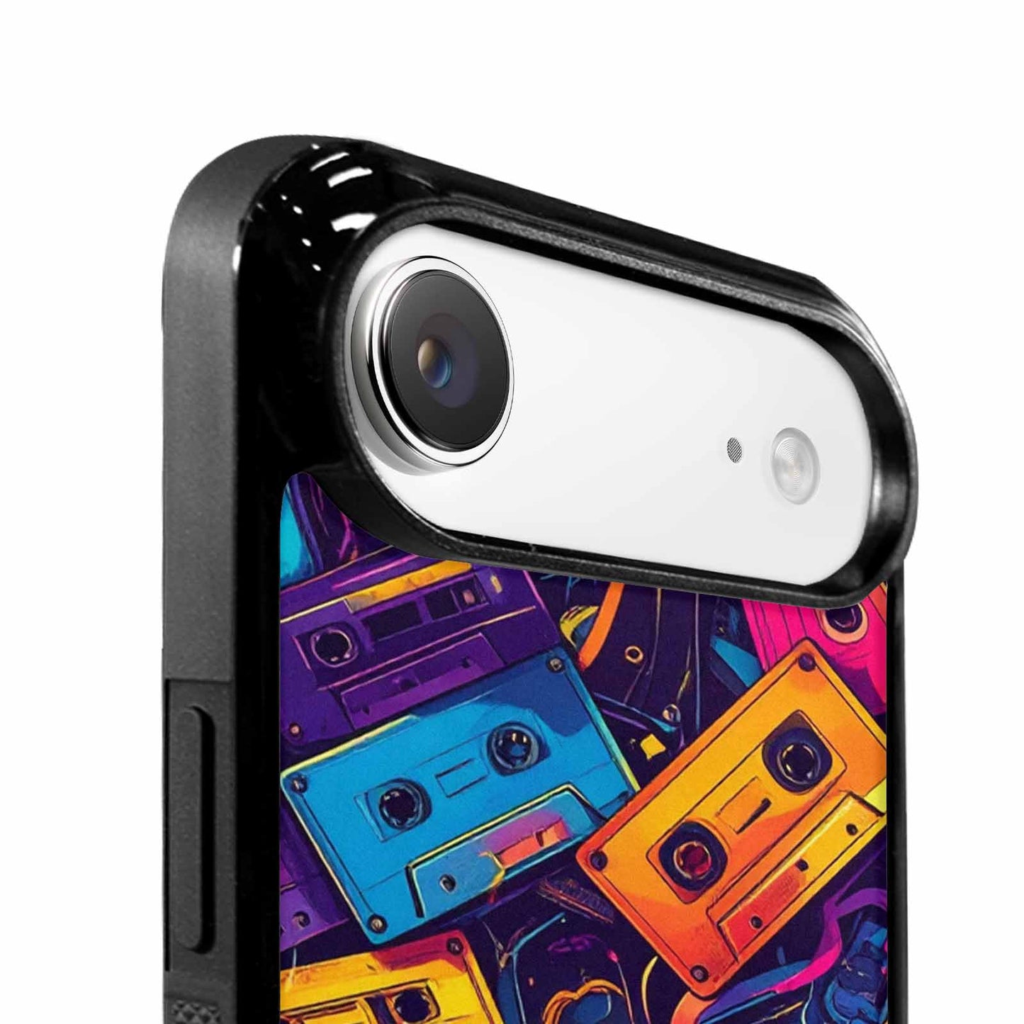 iPhone 17 Air Case — Retro Cassette Tape Pattern Hundreds Retro, Custom Print Case Cover