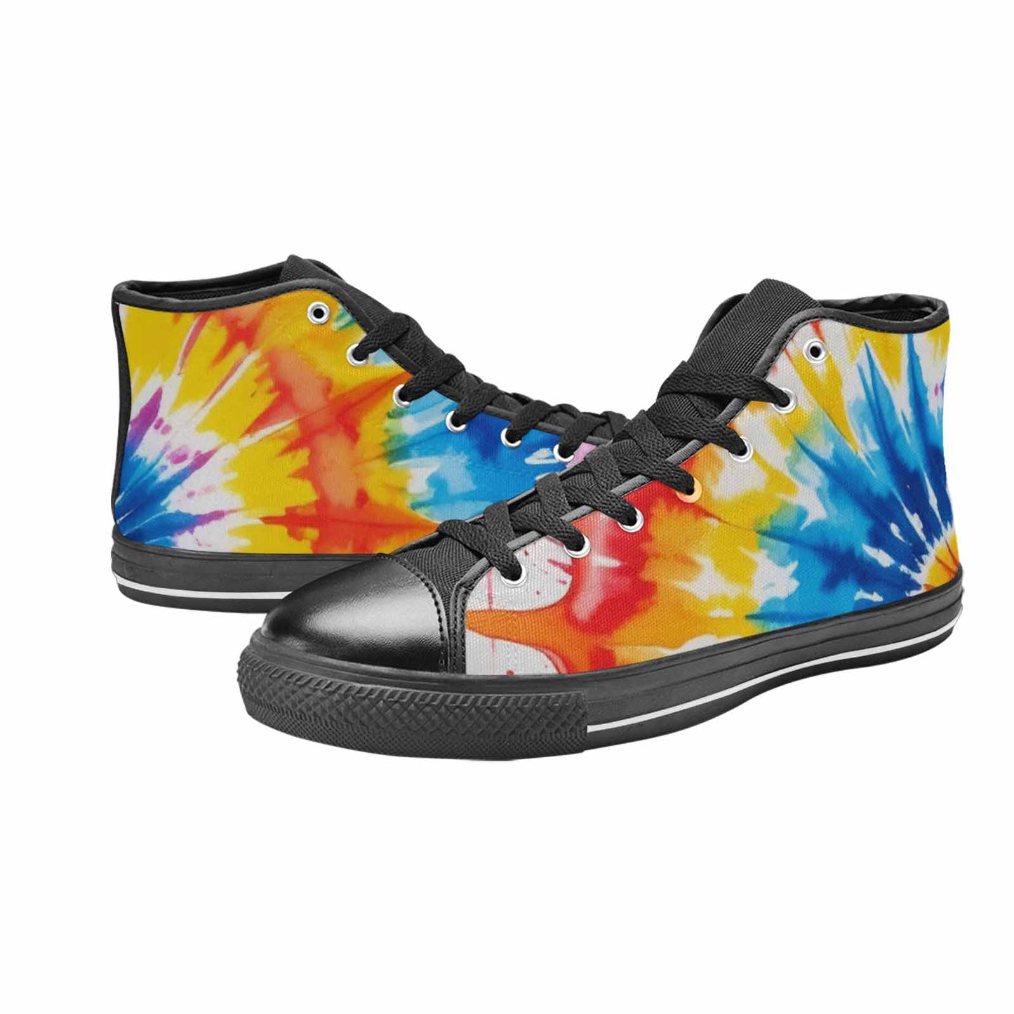 WOMEN'S Tie Dye Drip High Top Canvas Surreal Shoes