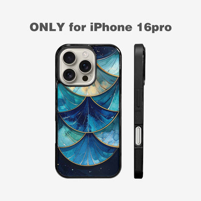 iPhone 16 Pro Case — Mermaid Scale Art Pattern, Original Design Phone Case